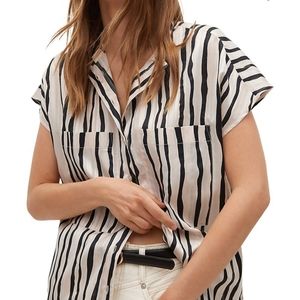 Mango button up oversized blouse (BNWT)